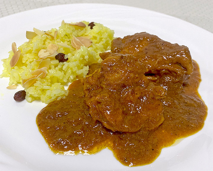 料理：インド風スパイシー・チキンカレー